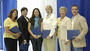 Alumni award recipients, from left: Anne DeLaney ´83, Tedd Saunders ´83, Alexandra Fiorillo ´03, Roberta Slone Smith ´63, Nancy Schoepfer Sanders ´63 and Kurt Brown ´03.<em><span style=font-size:9pt;>&nbsp;Credit: A. Vincent Scarano</span></em>