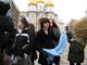 Anna Romanet '11, student group leader, at the Kremlin