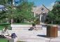 The Ad Astra Garden, overlooking Tempel Green, offers a sunny spot to read.