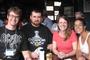Ryan Harnedy '07, Cornelius Hardenbergh '07, Louise M. Hamill '07 and Melanie Roberts '07 share a table.