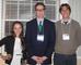 Julia Hammet '10 with Assistant Professor Eric Adler '95 and Mickey Lenzi '10 at a "Meet the Faculty" talk in Hartford this fall. 
