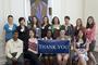 Students gather to give thanks to alumni for their continuous support of the College, during the scholarship luncheon held on campus. A second luncheon was held in New York.