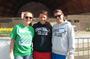 Alexis Werner '06, Caeli Rubens '07 and Sarah Rubens '07 at the Charles River Reservation. The group was responsible for picking up debris along the Esplanade and getting the area ready for the summer. 

