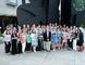 The Class of 1992 toasts their 20th Reunion on the Cummings Arts Center patio.