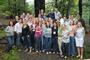The Class of 1997 enjoys cocktails in the Arboretum on Saturday, June 2.