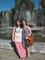 Jyoti Arvey '14, right, and her tutor take a walk at a local park in Russia. 