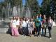 Jyoti Arvey '14 and her Critical Language Scholarship Russia group, including some Americans and some Russian language tutors, in a local park near the university. 