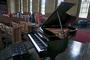 The Athey's gift will support a five-year plan to purchase 16 new Steinway pianos, including this grand piano for Harkness Chapel.<em><span style=font-size:9pt;>&nbsp;Credit: Photo by Bob MacDonnell</span></em>