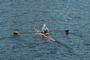 Stone rowed in the Women's Veteran and Senior Veteran race, sporting a big grin for much of the event.