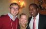 Neil Jones '09, Quinn Areualo '10 and Samuel Rugunda '10 ring in the holiday season at the annual New York City party.