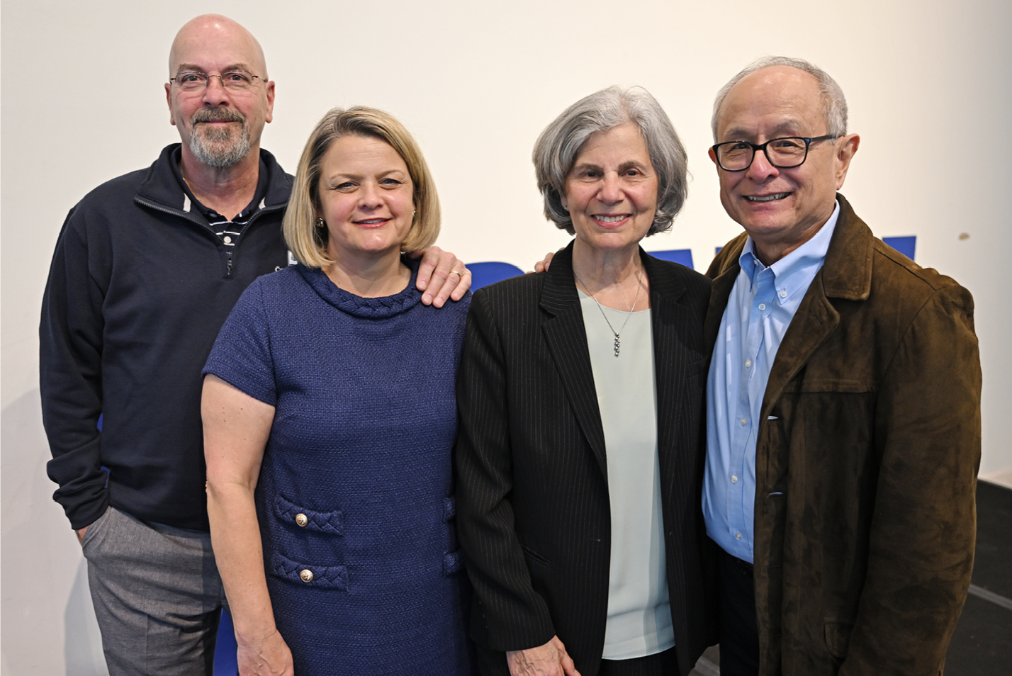 David Tetreault, President-elect Andrea Chapdelaine, Phyllis Michael Wong and Interim President Les Wong pose for a group portrait.