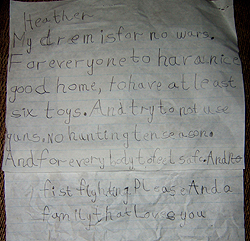  Senior Heather Day&acute;s second grade assignment was to write her own "I Have a Dream" speech.