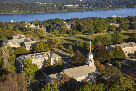 Aerial view of campus