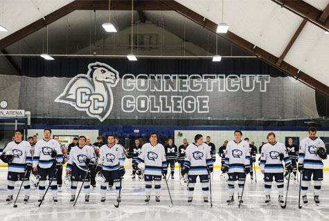 The Men's Hockey team at Dayton Arena