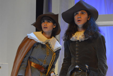 Students performing in Palmer Auditorium