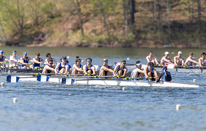 Men's Rowing at a race.