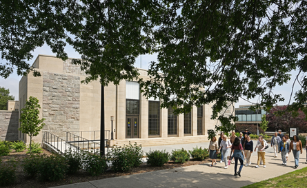 A photo of the outside of the Athey Center