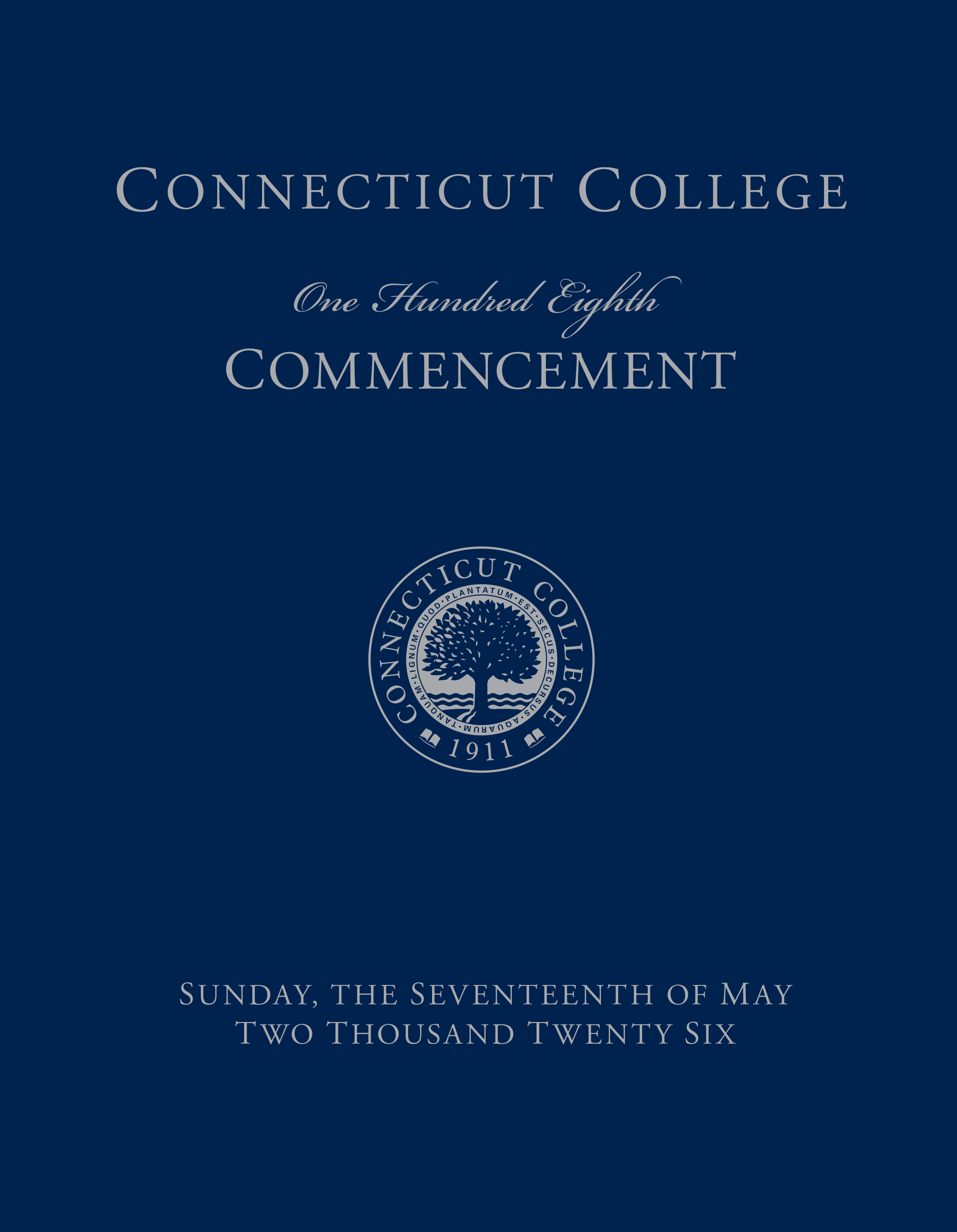 Commencement Program 2026 cover