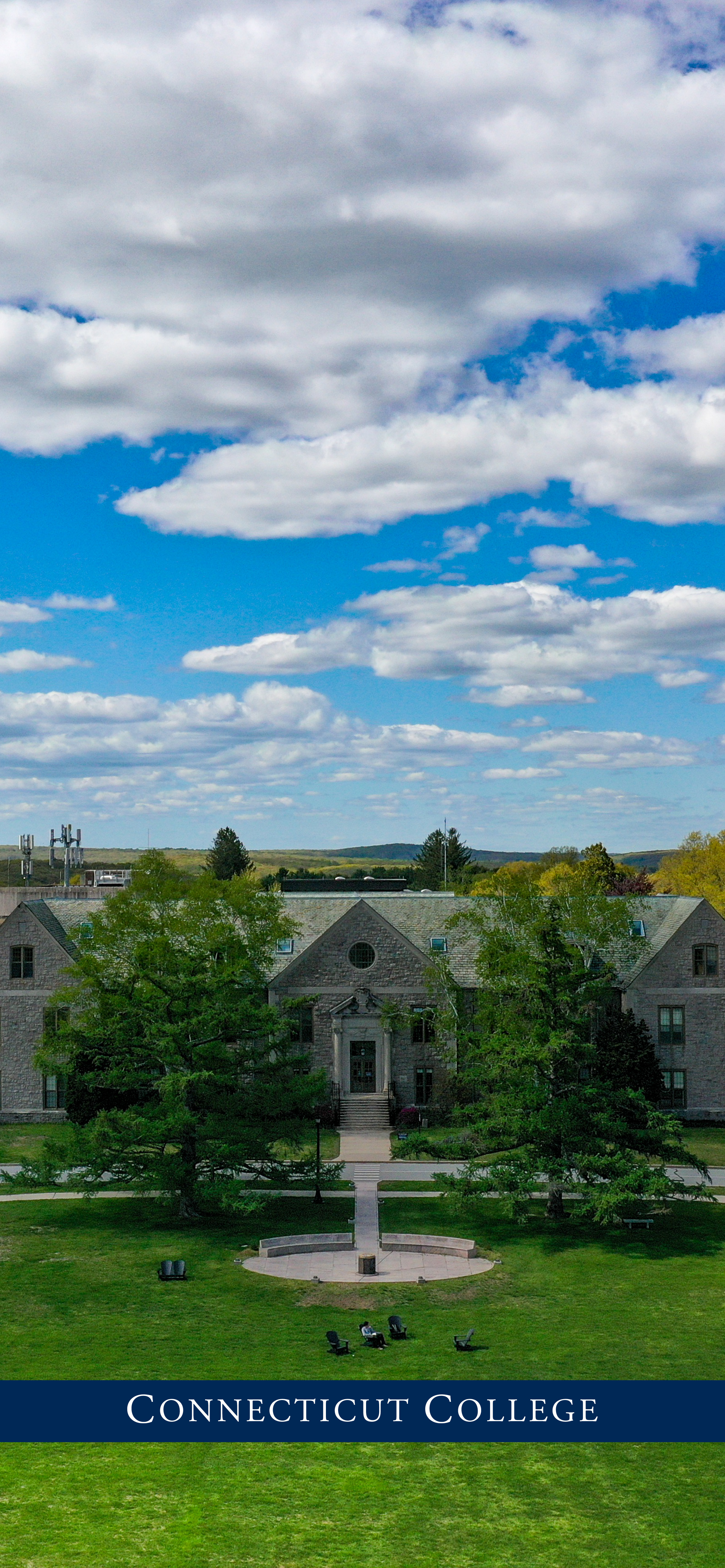 August Digital Calendar showing an aerial of the green.