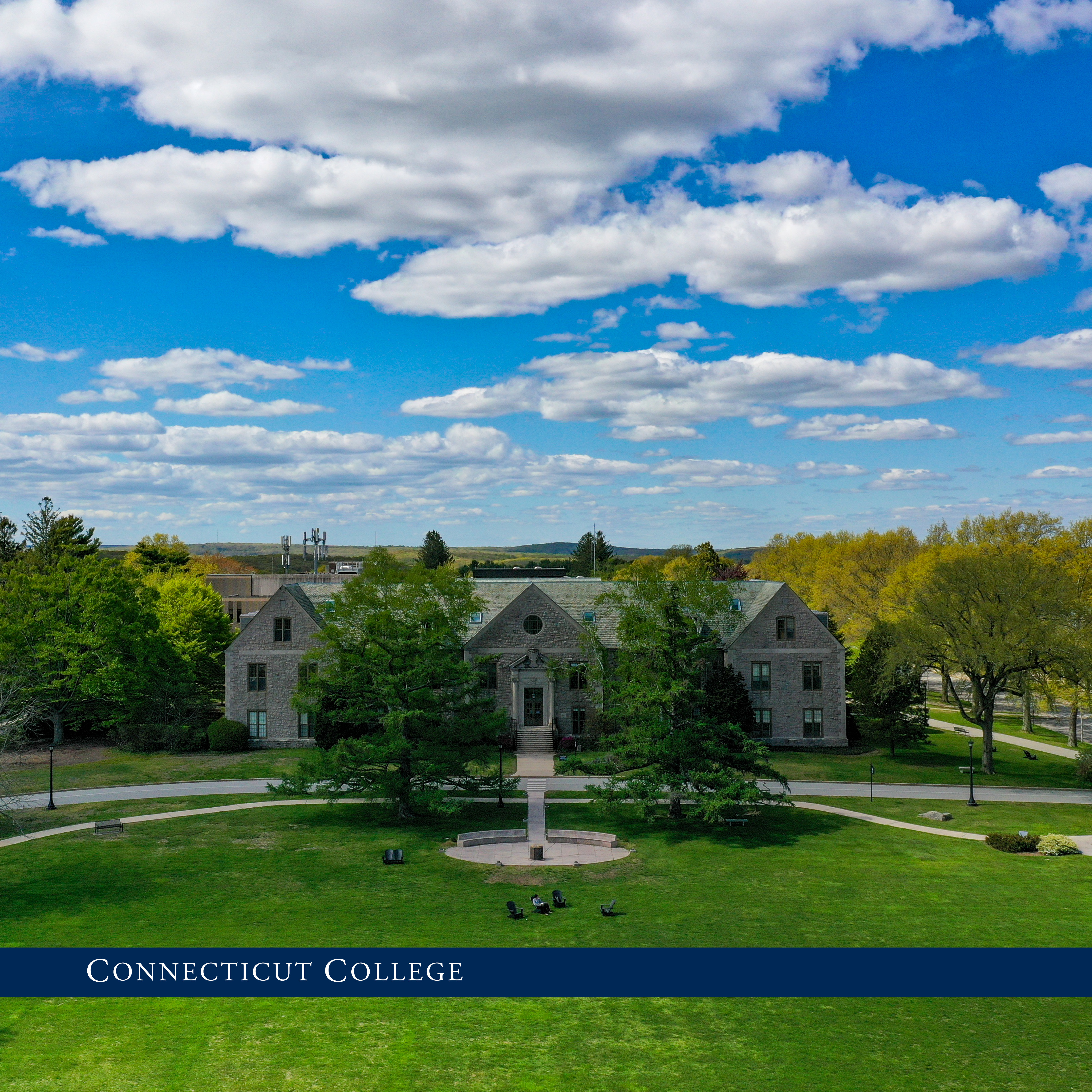 August Digital Calendar showing an aerial of the green.