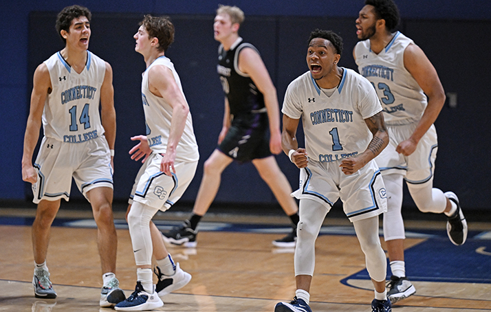 Men's basketball game versus Amherst