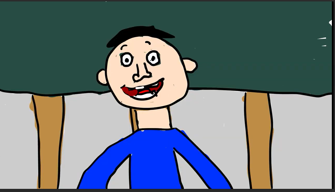 A portrait drawn in a digital art program.
