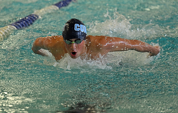 Men's Swimming at a meet vs Williams