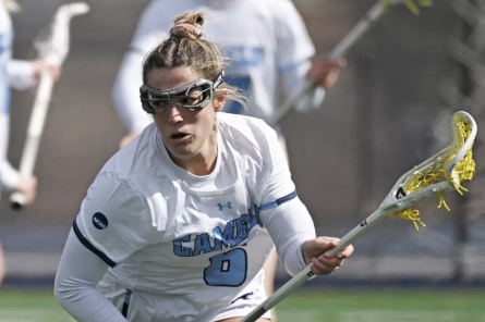 Campbell Johnston playing lacrosse.