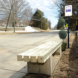 The new SEAT bus stop from https://www.conncoll.edu/news/news-archive/2015/connecticut-college-celebrates-new-campus-bus-stop.html#.VUa9-tpViko