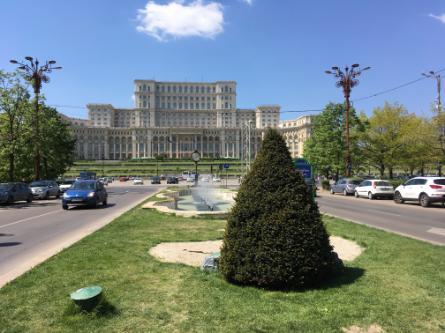 The colossal Romanian Parliament Bucharest, Romania