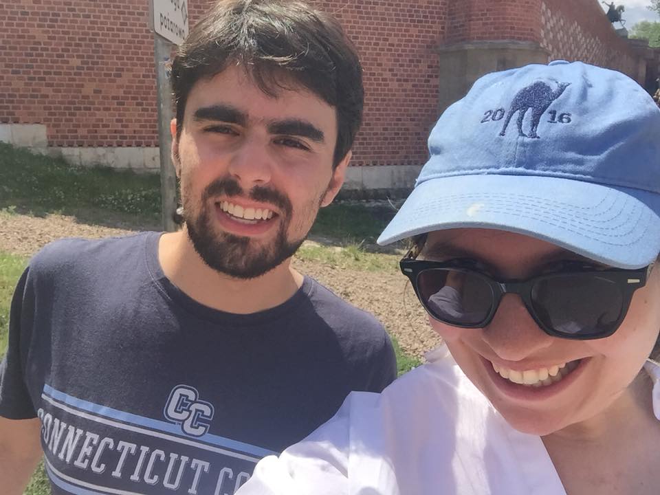 Julia and Saadya take a selfie together in Poland