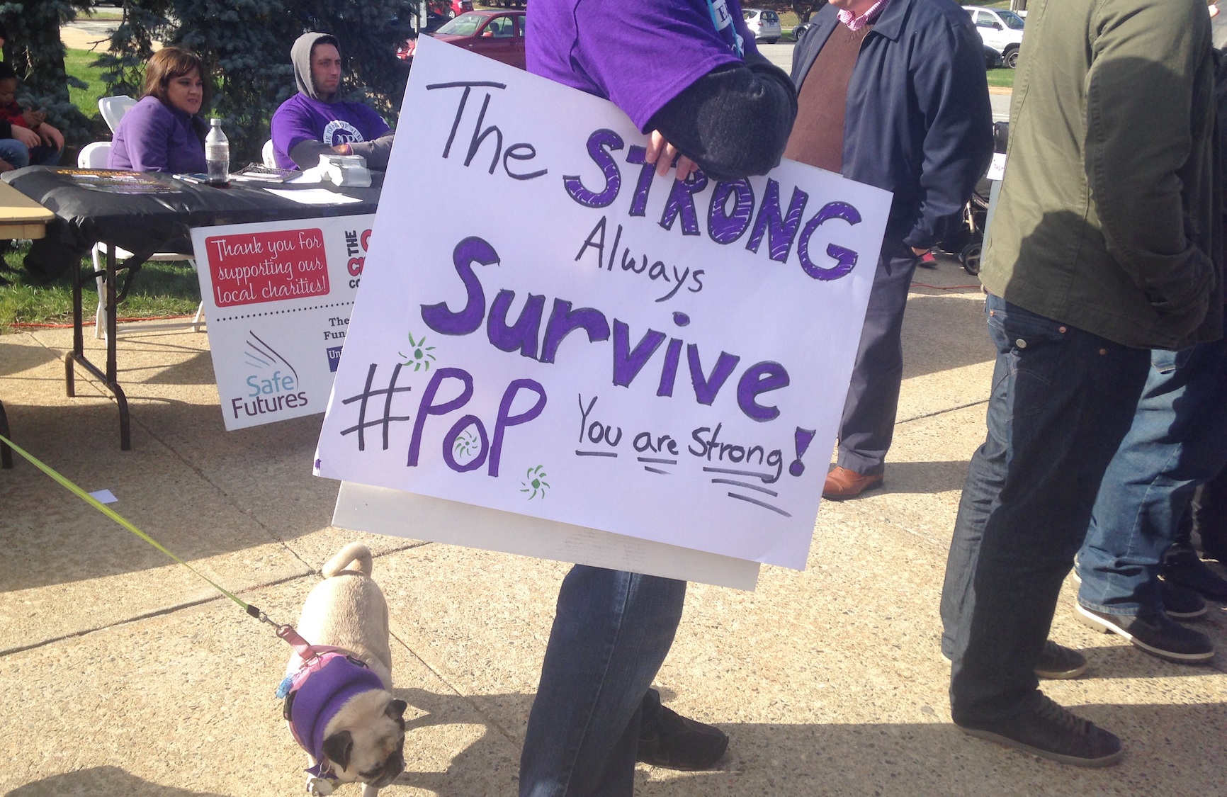 Photo from the Power of Purple Walk and Rally held in honor of Domestic Violence Awareness Walk