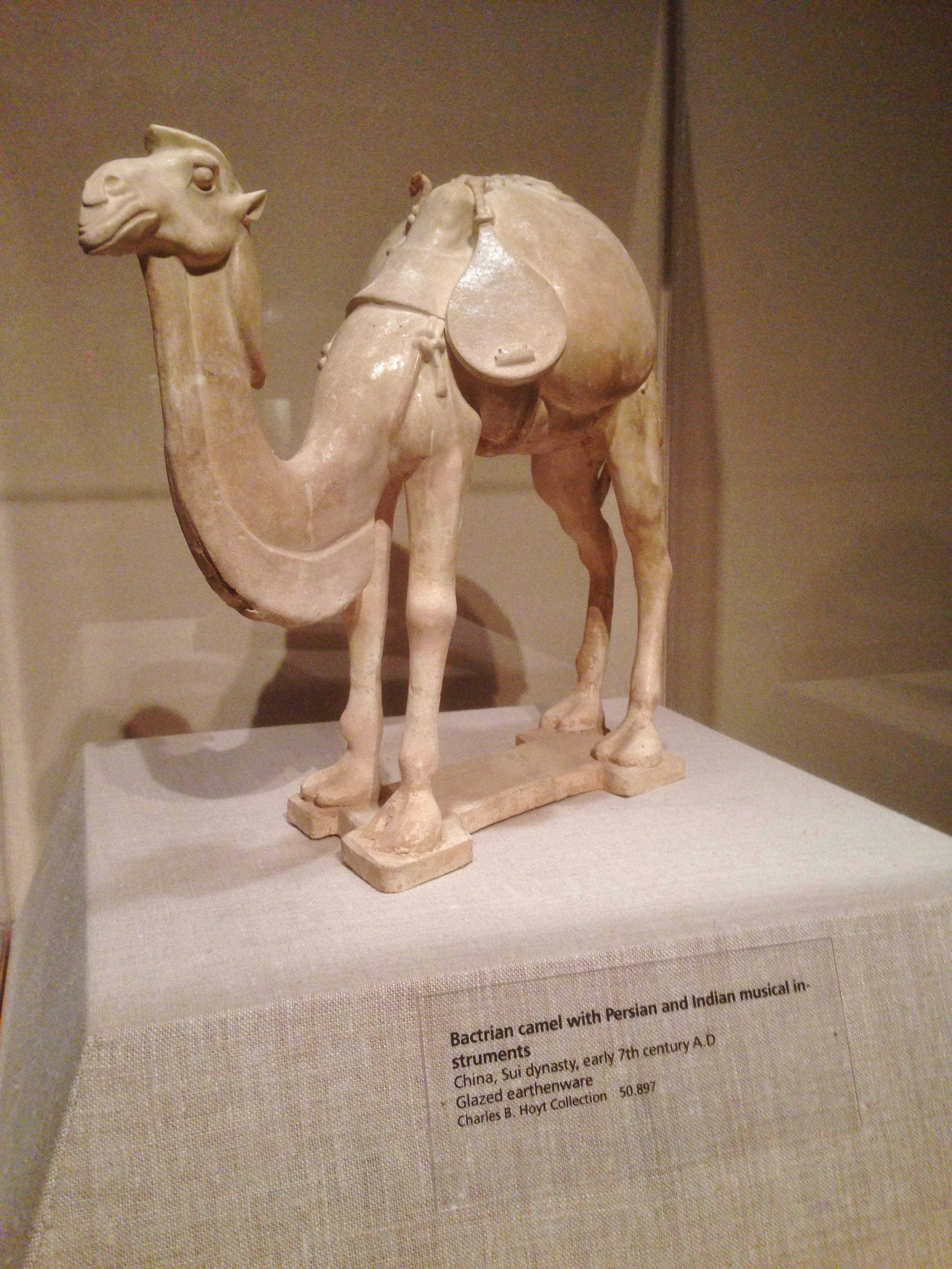 7th century glazed earthenware Camel from the Sui Dynasty 