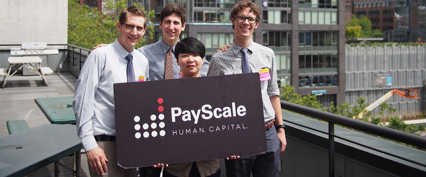 Connecticut College students on their internship