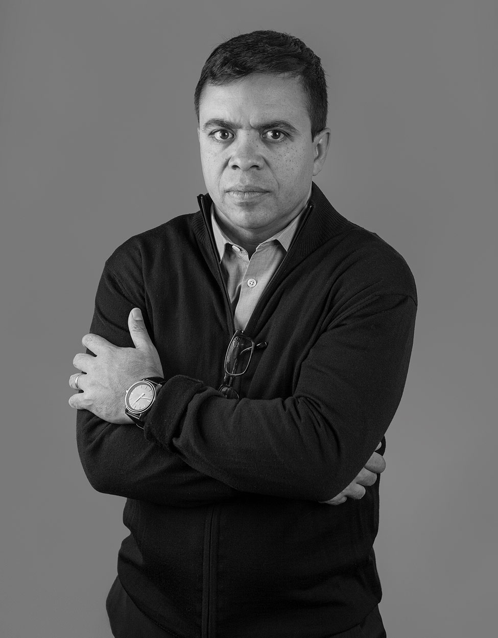 Black and white portrait of Debo Adegbile ’91 