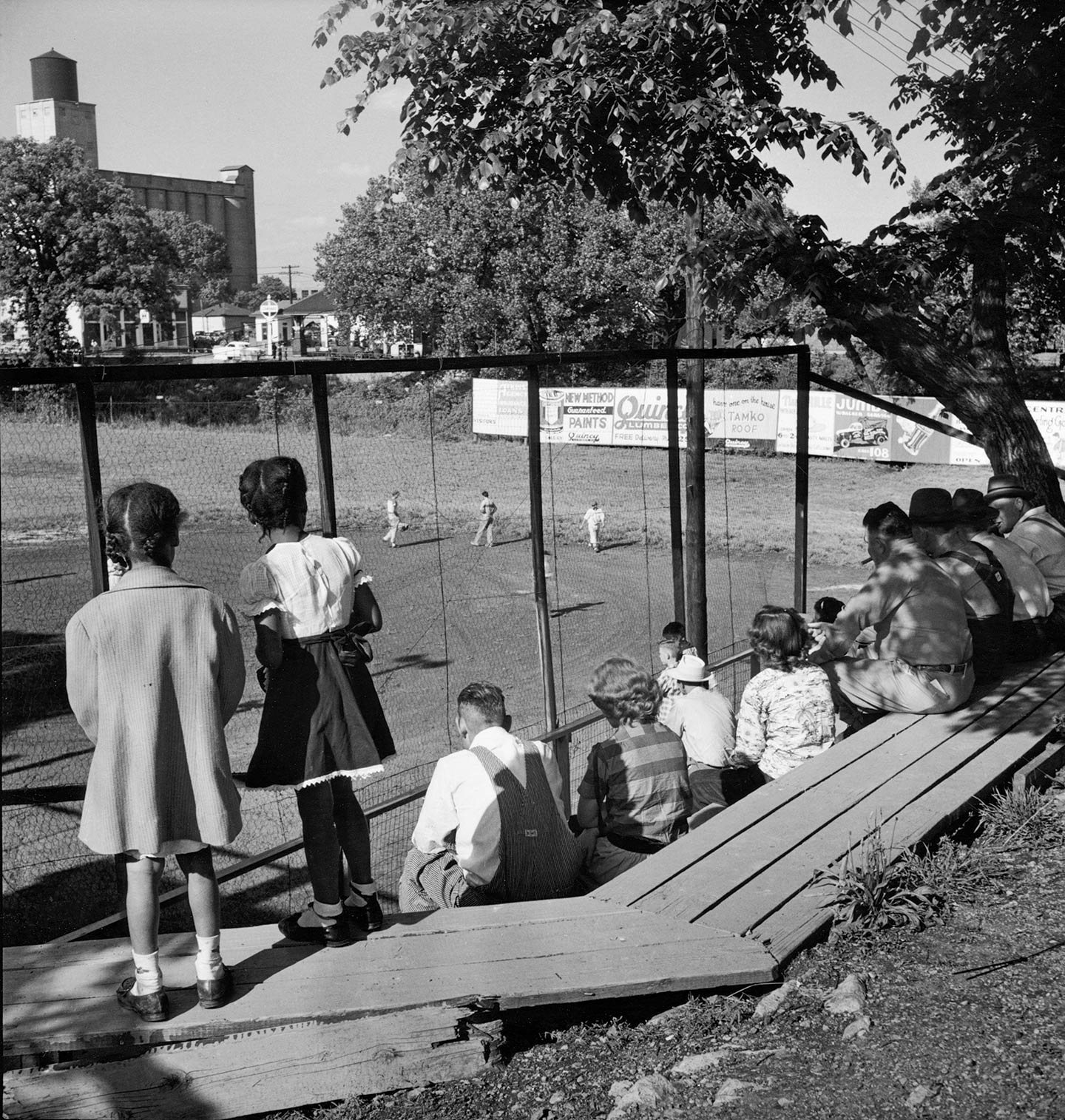 Untitled, Fort Scott, Kansas, 1950, people watching a baseball game