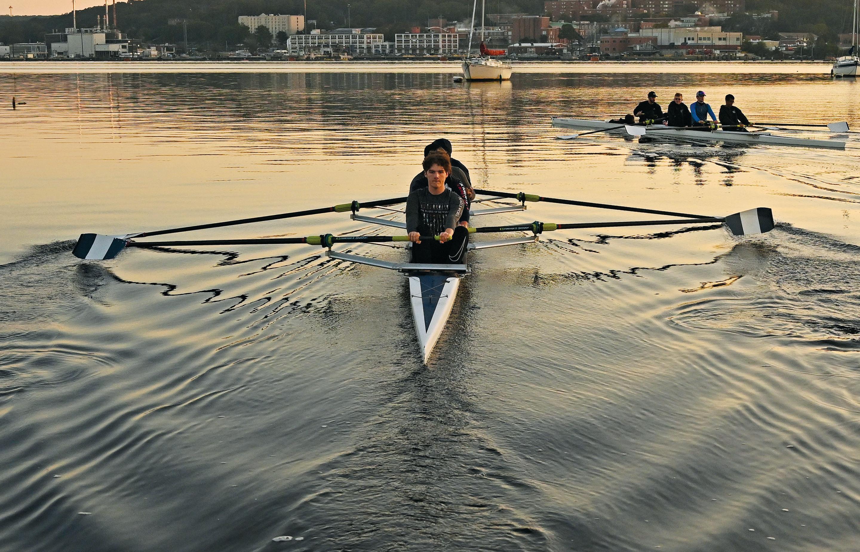 Student rowing