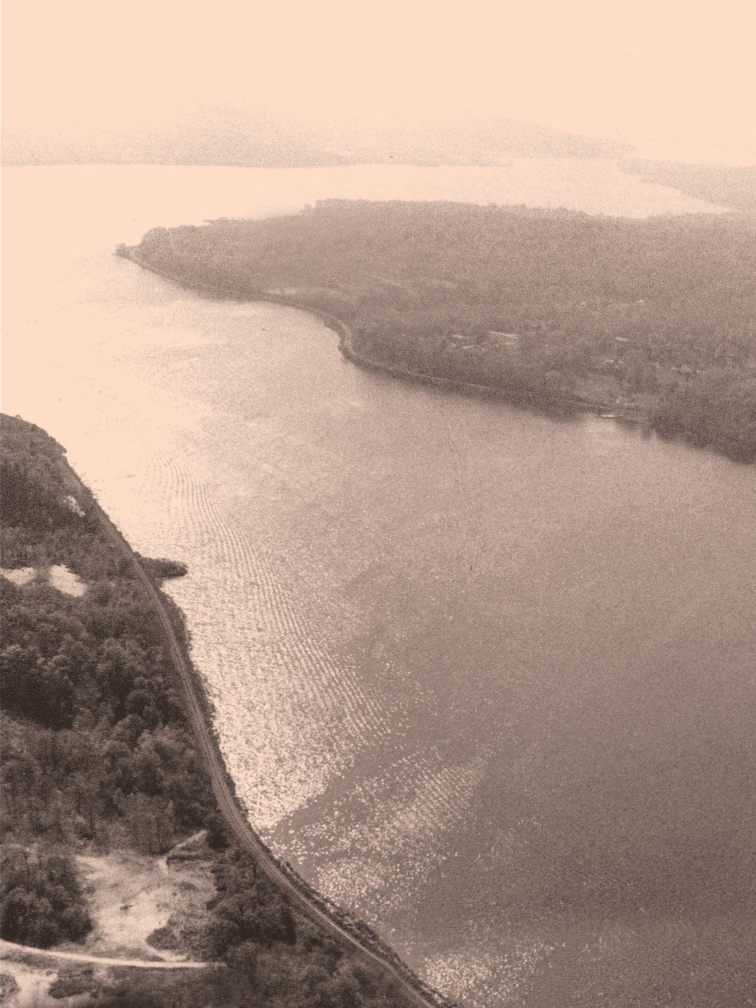 Aerial shot of the Thames River