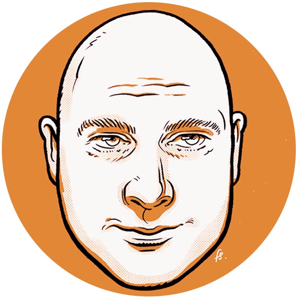 Illustrated image of Tim Stevens '02