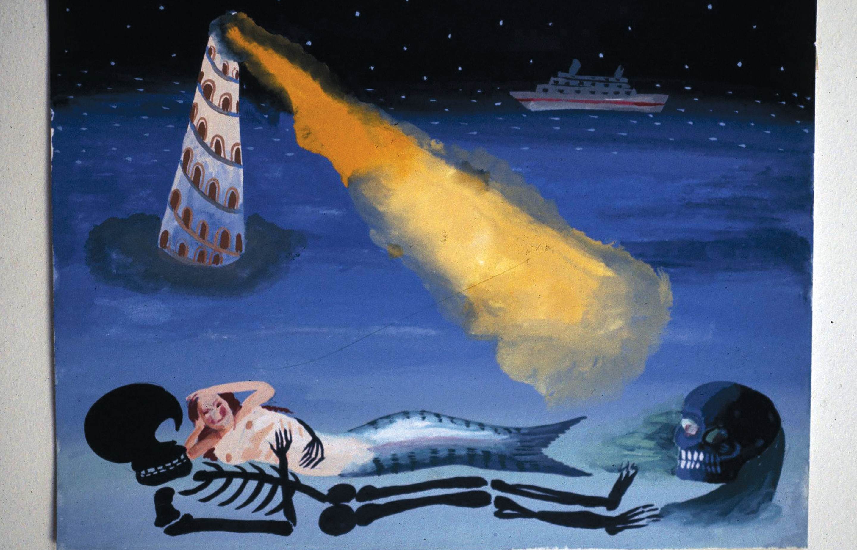 The Ghostly Lover, Judith Linhares, 1978, from the exhibit “Bad” Painting, 1978.