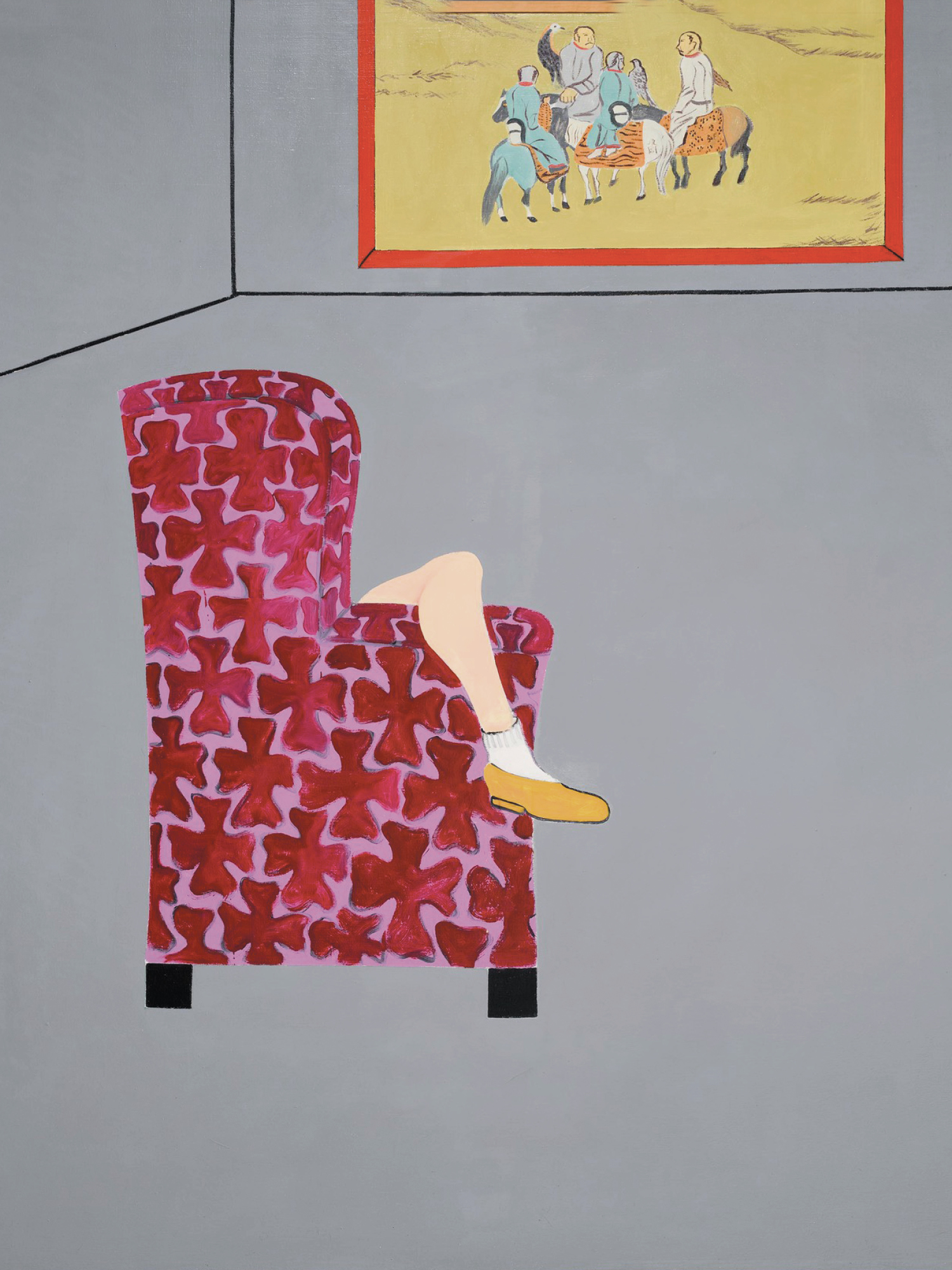 The Room Part 1 (The Leg), Joan Brown, 1975, from the exhibit “Bad” Painting, 1978.