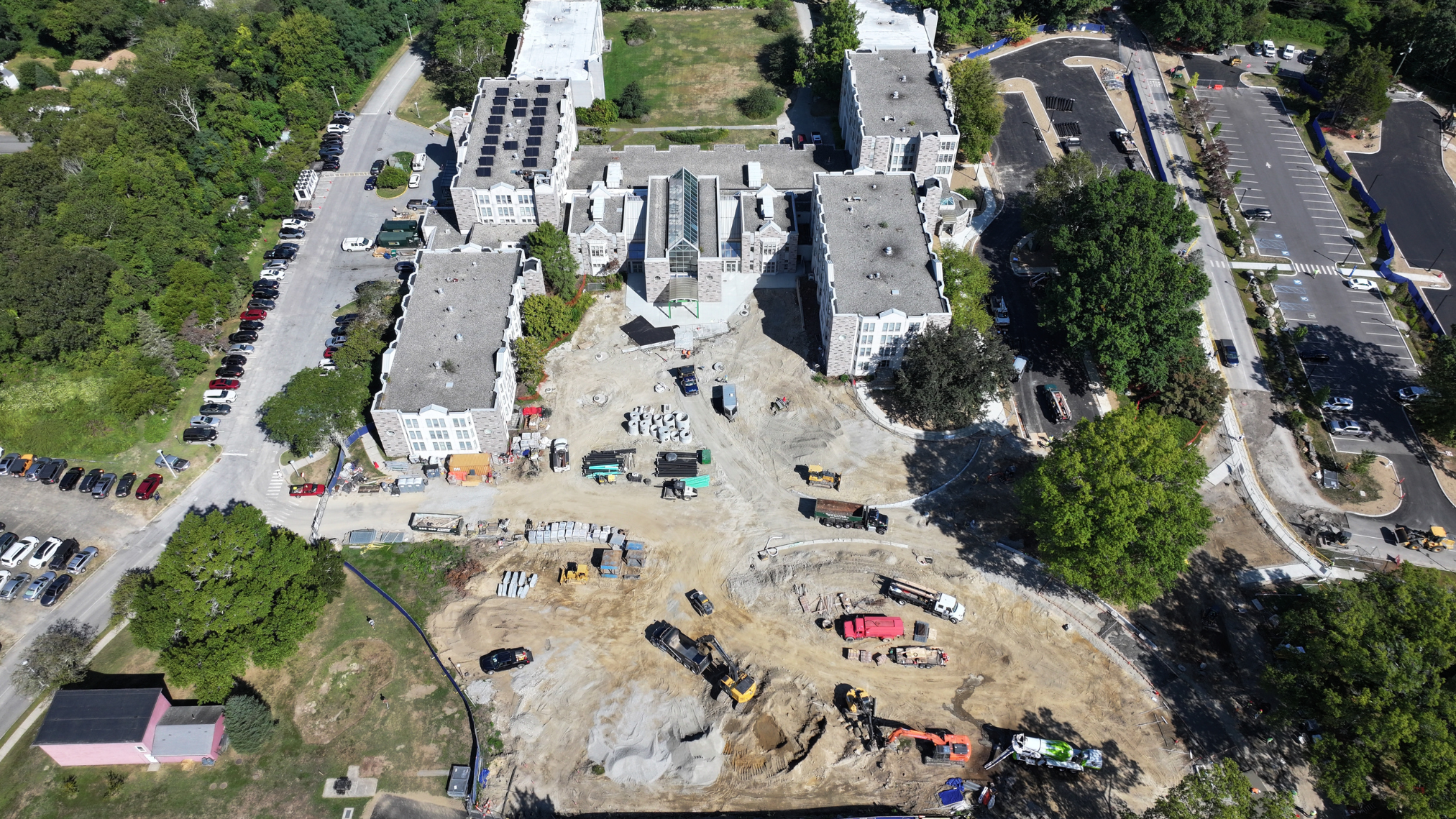 Aerial view of Crozier-Plex connector construction