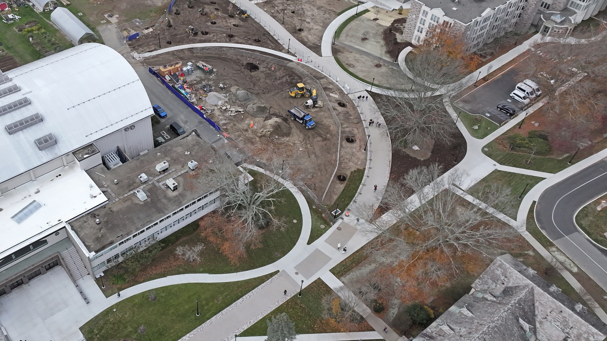 Aerial shot of Cro Plex under construction