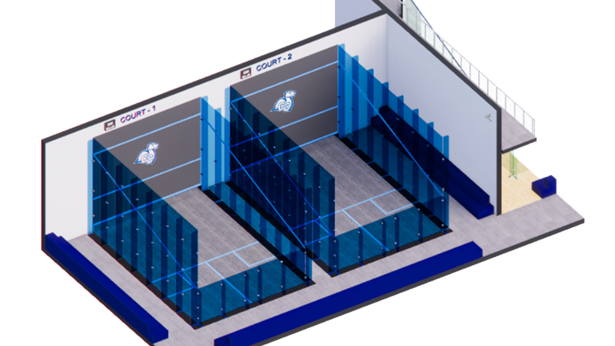 Luce Fieldhouse Addition Squash Court Concept