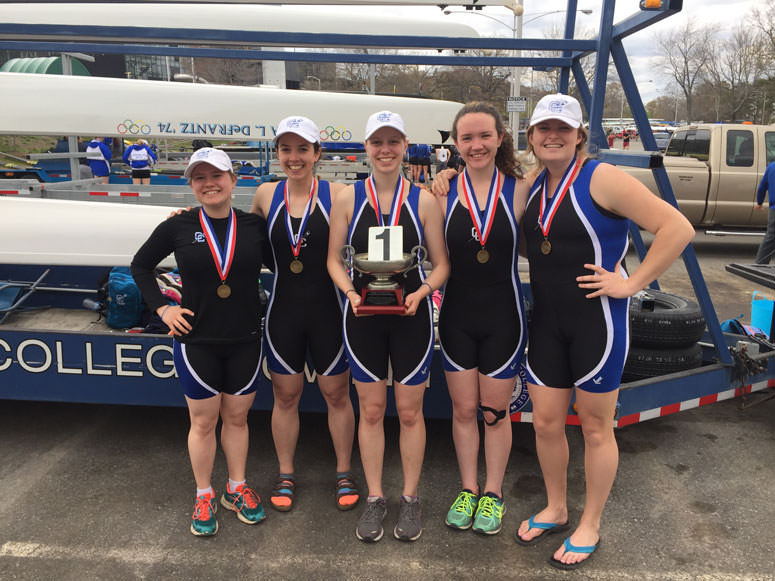 Natalie Calhoun, Maddy Fenderson, Charlotte Hecht, Meg Murray, Sophie Sharps (Women’s Rowing, Gold Medalists, New England Rowing Championship)