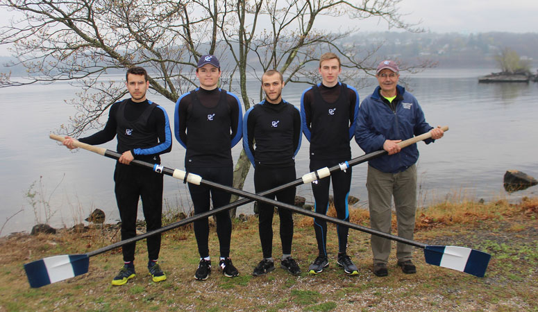 The men's varsity four earned their first medal at the NE Rowing Championships in three years, winning the bronze medal.