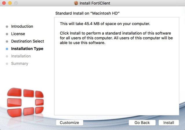 Fortinet Installation for Mac image 5