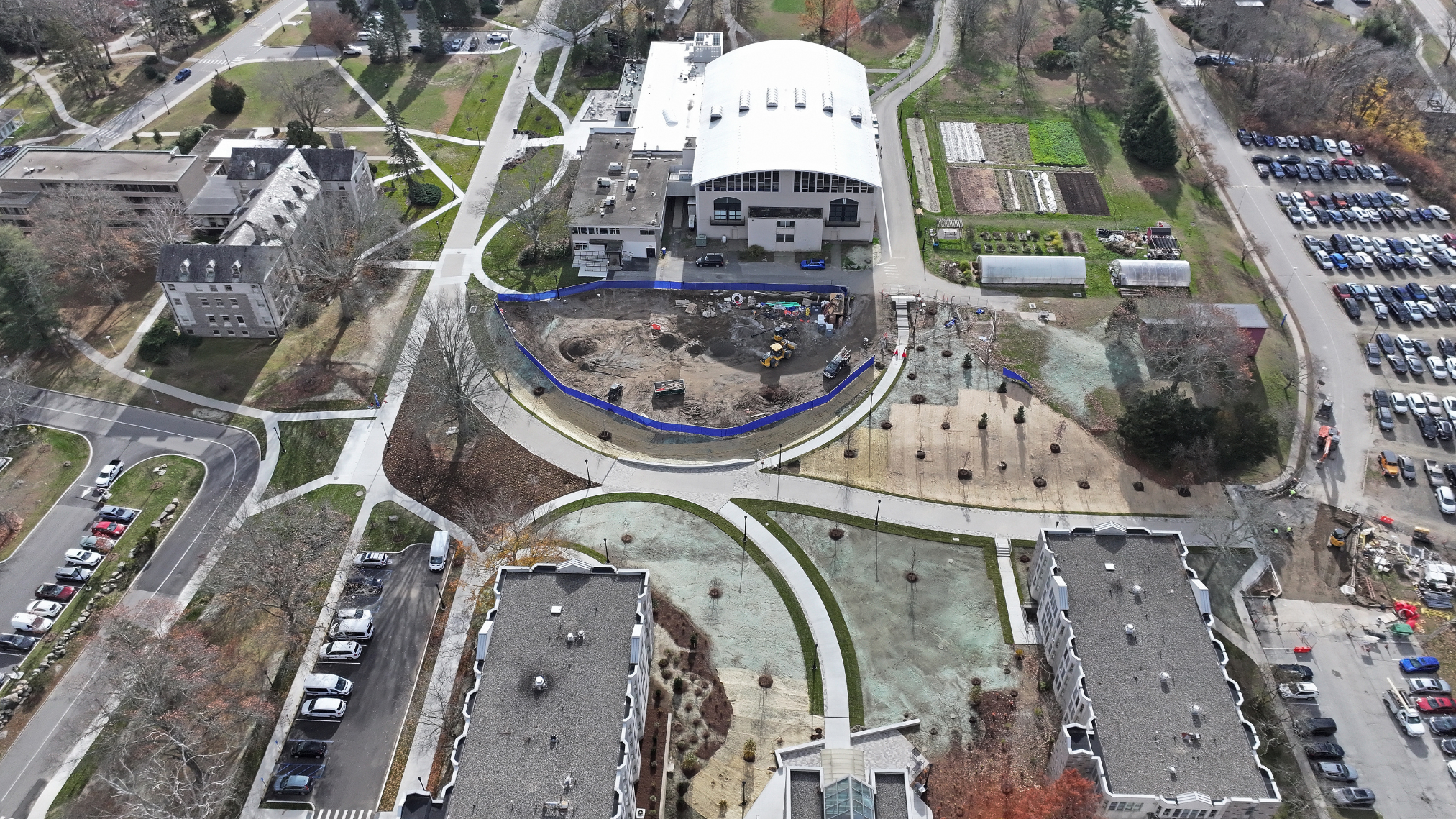 Aerial view of Crozier-Plex connector construction