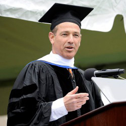 Emmy-winning writer and producer Howard Gordon delivers the keynote address at Connecticut College's 95th Commencement on May 19. 
