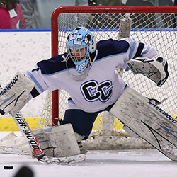 Kelsie Fralick '15, who led the NESCAC in saves, is one of 68 scholar-athletes from Connecticut College to earn all-academic honors from the league.  